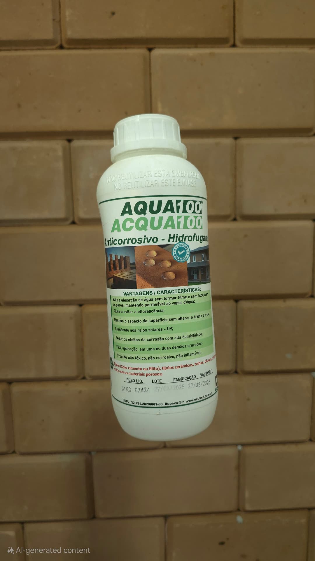 Hidrofugante Acqua100 — PRIME ENGENHARIA